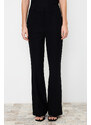 Trendyol Black Bootcut/High Cuff Woven Trousers