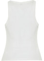 Trendyol Ecru Fitted Regular Size Halter Neck Ribbed Cotton Flexible Knitted Undershirt