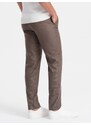 Ombre Clothing Stylové béžové chinos kalhoty V2 PACP-0182