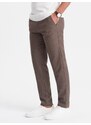 Ombre Clothing Stylové béžové chinos kalhoty V2 PACP-0182