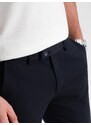 Ombre Clothing Elegantní granátové chinos kalhoty klasického střihu V3 PACP-0191