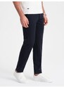 Ombre Clothing Elegantní granátové chinos kalhoty klasického střihu V3 PACP-0191
