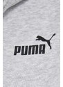 Mikina Puma dámská, šedá barva, s kapucí, s potiskem, 586813