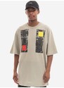 Bavlněné tričko A-COLD-WALL* Relaxed Cubist T-shirt ACWMTS097 COLD LIGHT GREY šedá barva