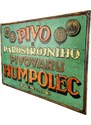 Bernard Plechová cedule Pivo z Humpolce 50 cm x 35 cm