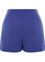 Trendyol Navy Blue Chain and Pleat Detailed Woven Shorts Skirt