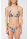 Trendyol Animal Patterned Triangle Tied Regular Bikini Set