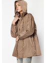 Trendyol Mink Oversize nepromokavá pláštěnka s kapucí