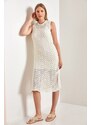 Bianco Lucci Women's Square Patterned Sweater Dress