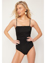 Trendyol Black Strapless Recovery Regular Swimsuit