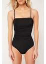 Trendyol Black Strapless Recovery Regular Swimsuit