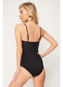 Trendyol Black Strapless Recovery Regular Swimsuit