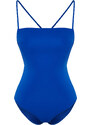 Trendyol Saxe Blue Square Neck Decollete Regular Swimsuit