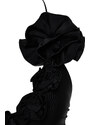 Trendyol Black Deep Decollete Floral Appliqué High Leg Regular Swimsuit