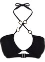 Trendyol Black Strapless Accessory Bikini Top