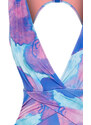 Trendyol Abstract Patterned Deep Low-cut Draped Regular Swimsuit