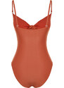 Trendyol Tile Strapless Cut Out/Windowed Hipster Swimsuit