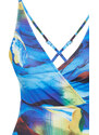 Trendyol Abstract Patterned Double Breasted Regular Swimsuit