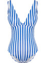 Trendyol Striped V Neck Regular Swimsuit