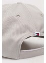 Bavlněná baseballová čepice Tommy Jeans šedá barva
