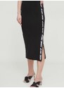 Sukně Dkny černá barva, midi, pouzdrová, DJ4R0117