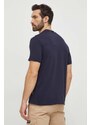 Bavlněné tričko Napapijri S-Bollo tmavomodrá barva, s potiskem, NP0A4H9K1761