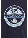 Bavlněné tričko Napapijri S-Bollo tmavomodrá barva, s potiskem, NP0A4H9K1761