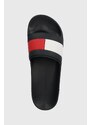 Pantofle Tommy Hilfiger RUBBER TH FLAG POOL SLIDE pánské, tmavomodrá barva, FM0FM04236