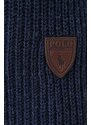 Vlněná bunda Polo Ralph Lauren modrá barva