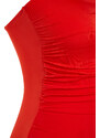 Trendyol Red Strapless Regular Swimsuit