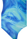 Trendyol Abstract Patterned Single Shoulder Regular Swimsuit