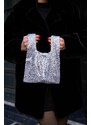 Madamra Women's Silver Sequined Clutch Bag