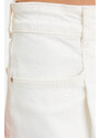 Trendyol Beige Stitch Detail High Waist Denim Shorts & Bermuda