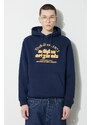 Mikina adidas Originals GRF Hoodie pánská, tmavomodrá barva, s kapucí, s potiskem, IS1419