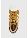 Kožené sneakers boty adidas Originals Superstar XLG hnědá barva