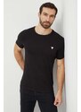 Bavlněné tričko Guess černá barva, M2YI36 I3Z14