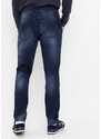 bonprix Slim Fit teplákové džíny, Straight Modrá