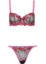 Trendyol Fuchsia Floral Embroidery Capless Knitted Lingerie Set