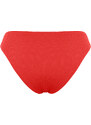 Trendyol Red Textured Regular Bikini Bottom