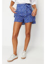 Trendyol Multicolored Floral Pattern Viscose Woven Shorts Skirt