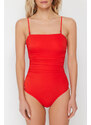 Trendyol Red Strapless Regular Swimsuit