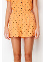 Trendyol Orange Multicolor 100% Cotton Polka Dot Knitted Pajamas Set