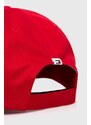 Bavlněná baseballová čepice Tommy Jeans červená barva