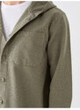 LC Waikiki Men's Hooded Comfort Fit Long Sleeve Shirt Jacket