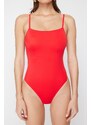 Trendyol Red Square Collar Regular Swimsuit