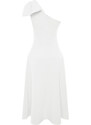 Trendyol Bridal White Bow Detailed Wedding/Wedding Elegant Evening Dress
