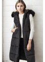 Z6741 DEWBERRY WOMEN'S VEST-LIGHT BLACK