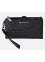 Michael Kors Jet Set Travel Double Zip Wristlet Black Silver