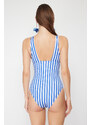 Trendyol Striped V Neck Regular Swimsuit