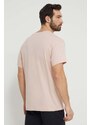 Tričko HUGO růžová barva, s potiskem